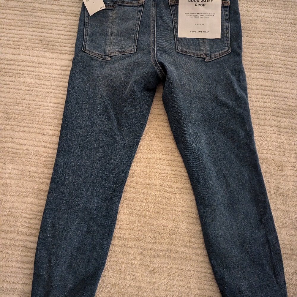 EUC Good American Good Waist Skinny Cropped Jeans- Indigo326 - Picture 11 of 13